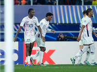 Ngal'ayel Mukau of LOSC Lille celebrates after scoring first goal during the UEFA Champions League 2024/25 League Phase MD5 match between Bo...