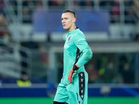 Lukasz Skorupski of Bologna FC looks dejected during the UEFA Champions League 2024/25 League Phase MD5 match between Bologna FC and LOSC Li...