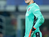 Lukasz Skorupski of Bologna FC looks on during the UEFA Champions League 2024/25 League Phase MD5 match between Bologna FC and LOSC Lille at...