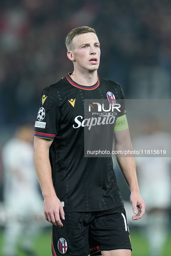 Lewis Ferguson of Bologna FC looks on during the UEFA Champions League 2024/25 League Phase MD5 match between Bologna FC and LOSC Lille at S...