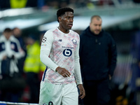 Jonathan David of LOSC Lille looks on during the UEFA Champions League 2024/25 League Phase MD5 match between Bologna FC and LOSC Lille at S...