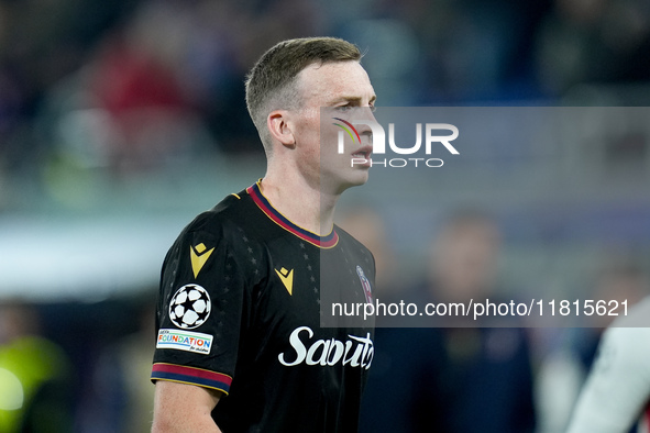 Lewis Ferguson of Bologna FC looks on during the UEFA Champions League 2024/25 League Phase MD5 match between Bologna FC and LOSC Lille at S...