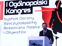 Aleksander Miszalski, Mayor of Krakow, participates in the 1st National Congress 'The Defense System of the Republic of Poland. Secure Polan...