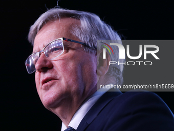 Bronislaw Komorowski, former President of Poland and former Minister of National Defense, participates in the 1st National Congress 'System...