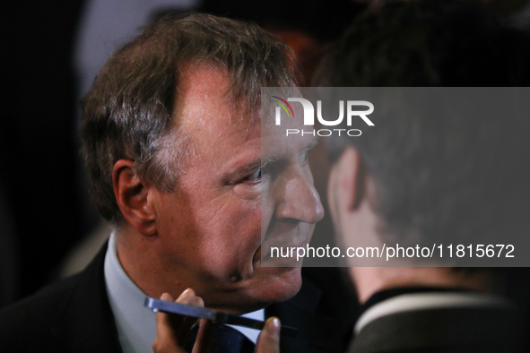 Jacek Kurski attends the Law and Justice party convention at the 'Sokol' in Krakow, Poland, on November 24, 2024. The Law and Justice Party,...