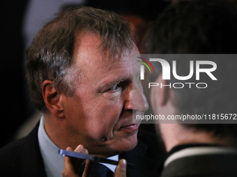 Jacek Kurski attends the Law and Justice party convention at the 'Sokol' in Krakow, Poland, on November 24, 2024. The Law and Justice Party,...