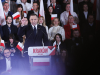 In Krakow, Poland, on November 24, 2024, the newly presented presidential candidate, Polish historian and president of the Institute of Nati...