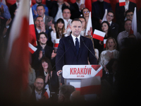 In Krakow, Poland, on November 24, 2024, the newly presented presidential candidate, Polish historian and president of the Institute of Nati...