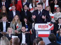 In Krakow, Poland, on November 24, 2024, the newly presented presidential candidate, Polish historian and president of the Institute of Nati...