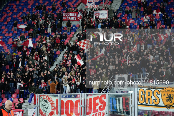 Supporters of Lille during the UEFA Champions League 2024/25 League Phase MD5 match between Bologna FC and LOSC Lille at Stadio Renato Dall'...