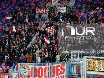 Supporters of Lille during the UEFA Champions League 2024/25 League Phase MD5 match between Bologna FC and LOSC Lille at Stadio Renato Dall'...