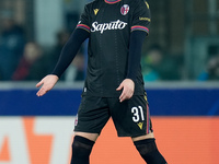 Sam Beukema of Bologna FC gestures during the UEFA Champions League 2024/25 League Phase MD5 match between Bologna FC and LOSC Lille at Stad...