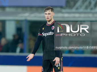 Sam Beukema of Bologna FC looks on during the UEFA Champions League 2024/25 League Phase MD5 match between Bologna FC and LOSC Lille at Stad...