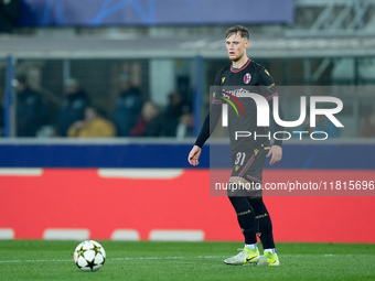 Sam Beukema of Bologna FC during the UEFA Champions League 2024/25 League Phase MD5 match between Bologna FC and LOSC Lille at Stadio Renato...