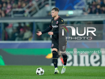 Sam Beukema of Bologna FC during the UEFA Champions League 2024/25 League Phase MD5 match between Bologna FC and LOSC Lille at Stadio Renato...