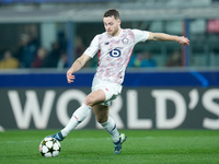 Gabriel Gudmundsson of LOSC Lille during the UEFA Champions League 2024/25 League Phase MD5 match between Bologna FC and LOSC Lille at Stadi...