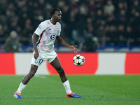 Ngal'ayel Mukau of LOSC Lille during the UEFA Champions League 2024/25 League Phase MD5 match between Bologna FC and LOSC Lille at Stadio Re...