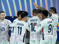 Ngal'ayel Mukau of LOSC Lille celebrates after scoring second goal during the UEFA Champions League 2024/25 League Phase MD5 match between B...