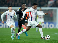 Jonathan David of LOSC Lille during the UEFA Champions League 2024/25 League Phase MD5 match between Bologna FC and LOSC Lille at Stadio Ren...