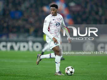 Jonathan David of LOSC Lille during the UEFA Champions League 2024/25 League Phase MD5 match between Bologna FC and LOSC Lille at Stadio Ren...