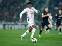 Jonathan David of LOSC Lille during the UEFA Champions League 2024/25 League Phase MD5 match between Bologna FC and LOSC Lille at Stadio Ren...