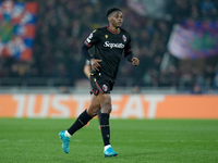 Jhon Lucumi of Bologna FC looks on during the UEFA Champions League 2024/25 League Phase MD5 match between Bologna FC and LOSC Lille at Stad...