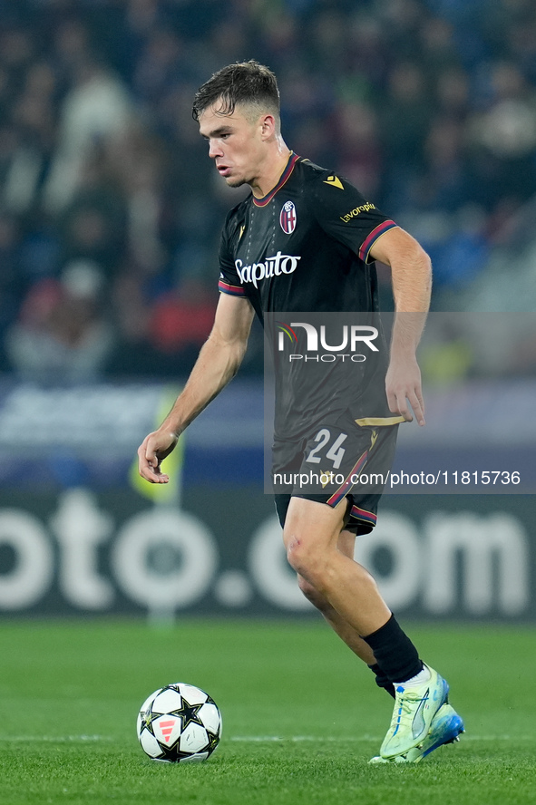 Thijs Dallinga of Bologna FC during the UEFA Champions League 2024/25 League Phase MD5 match between Bologna FC and LOSC Lille at Stadio Ren...