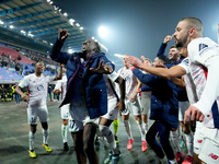 Ngal'ayel Mukau of LOSC Lille and his teammates celebrate the victory during the UEFA Champions League 2024/25 League Phase MD5 match betwee...