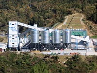 Workers work at the Longtanxi water intake site of the South-to-North Water Diversion project in the Three Gorges Reservoir area of Yichang,...