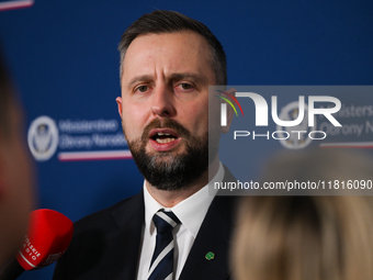 KRAKOW, POLAND - NOVEMBER 27:   
Wladyslaw Kosiniak-Kamysz, Polish Defense Minister, speaks during a press conference at the 1st National Co...