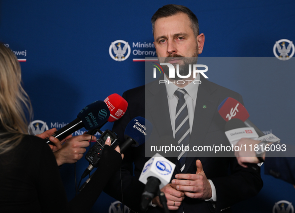 KRAKOW, POLAND - NOVEMBER 27:   
Wladyslaw Kosiniak-Kamysz, Polish Defense Minister, speaks during a press conference at the 1st National Co...