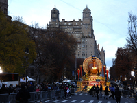 Thanksgiving Turkey float is seen ahead of the New York City Mayor Eric Adams and city public safety press conference ahead of the Macys Tha...