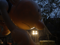 Snoopy balloon is seen ahead of the New York City Mayor Eric Adams and city public safety press conference ahead of the Macys Thanksgiving D...