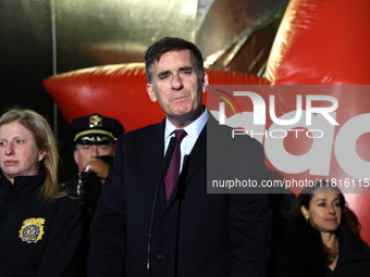 Deputy Mayor for Public Safety Chauncey Parker speaks during the New York City Mayor Eric Adams public safety press conference ahead of the...