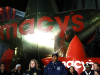 New York Police Commissioner Jessica Tisch and New York City Mayor Eric Adams and city officials hold a public safety press conference ahead...