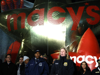 New York Police Commissioner Jessica Tisch and New York City Mayor Eric Adams and city officials hold a public safety press conference ahead...