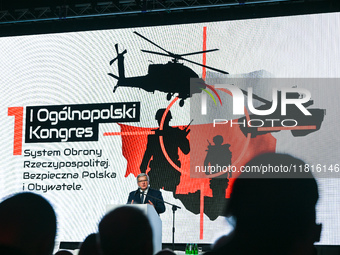 KRAKOW, POLAND - NOVEMBER 27:   
Bronislaw Komorowski, former President of Poland, addresses participants during the 1st National Congress,...