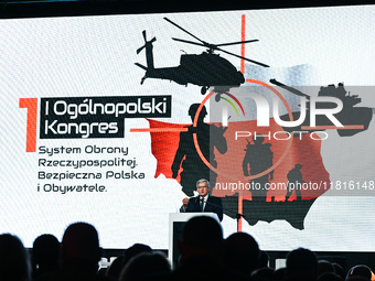 KRAKOW, POLAND - NOVEMBER 27:   
Bronislaw Komorowski, former President of Poland, addresses participants during the 1st National Congress,...