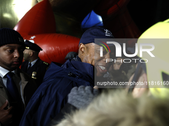 New York City Mayor Eric Adams and city officials hold a public safety press conference ahead of the Macys Thanksgiving Day Parade on Novemb...