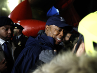 New York City Mayor Eric Adams and city officials hold a public safety press conference ahead of the Macys Thanksgiving Day Parade on Novemb...