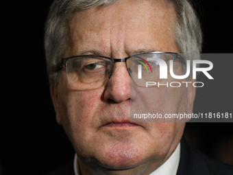 KRAKOW, POLAND - NOVEMBER 27:   
Bronislaw Komorowski, former President of Poland, addresses the media during the 1st National Congress, 'Th...