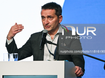 KRAKOW, POLAND - NOVEMBER 27:   
Artur Olech, President of PZU, addresses participants during the 1st National Congress, 'The Defense System...