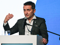 KRAKOW, POLAND - NOVEMBER 27:   
Artur Olech, President of PZU, addresses participants during the 1st National Congress, 'The Defense System...