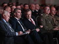 KRAKOW, POLAND - NOVEMBER 27:   
(L-R) Retired Polish Army General Mieczyslaw Bieniek, Lieutenant General Edward Gruszka, and Major General...