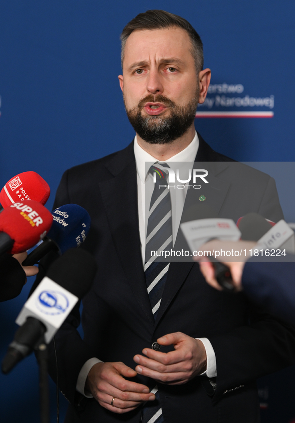 KRAKOW, POLAND - NOVEMBER 27:   
Wladyslaw Kosiniak-Kamysz, Polish Defense Minister, speaks during a press conference at the 1st National Co...