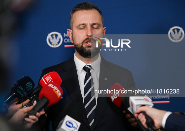 KRAKOW, POLAND - NOVEMBER 27:   
Wladyslaw Kosiniak-Kamysz, Polish Defense Minister, speaks during a press conference at the 1st National Co...