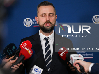 KRAKOW, POLAND - NOVEMBER 27:   
Wladyslaw Kosiniak-Kamysz, Polish Defense Minister, speaks during a press conference at the 1st National Co...