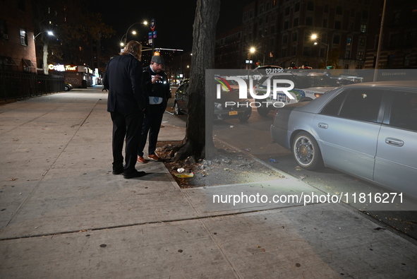 A 15-year-old girl is wounded in a shooting in Harlem, Manhattan, New York, United States, on November 27, 2024. At 8:22 pm, a 15-year-old g...