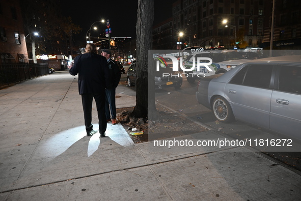 A 15-year-old girl is wounded in a shooting in Harlem, Manhattan, New York, United States, on November 27, 2024. At 8:22 pm, a 15-year-old g...