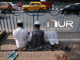 Jamiat E Ulama Bangla supporters take part in a protest meeting against the ongoing conflict in Gaza between Israel and Hamas and the WAQF A...